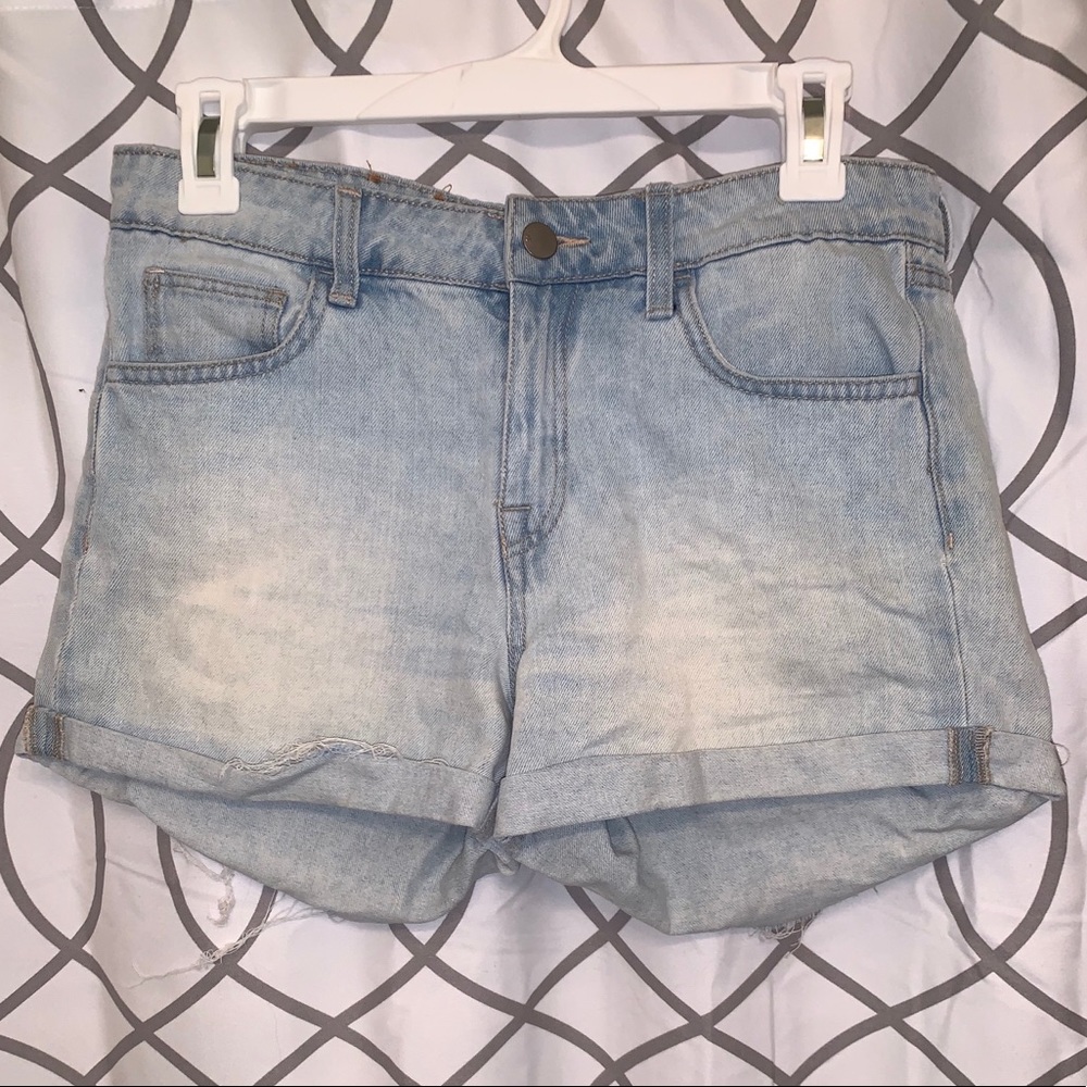 Light blue jean shorts